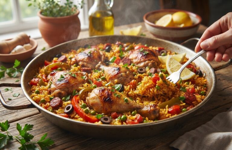 Easy Spanish Rice with Chicken Recipe (Authentic Mexican Style)