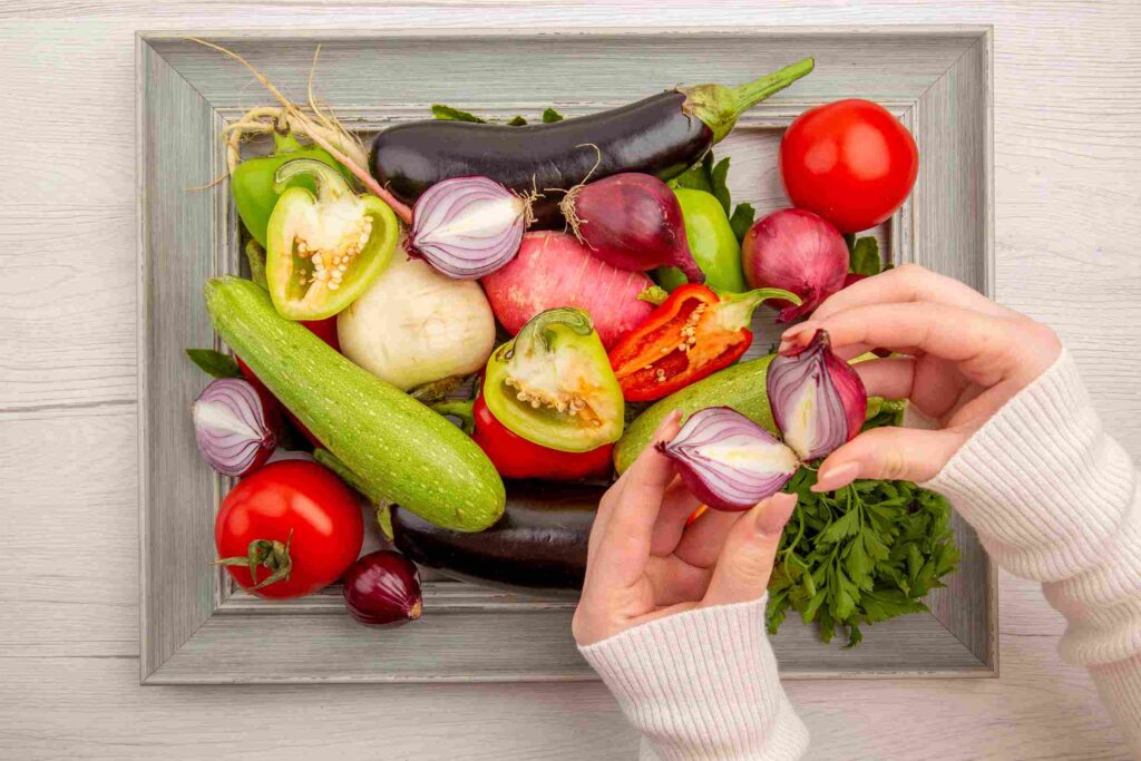 Skipping Fresh Vegetables