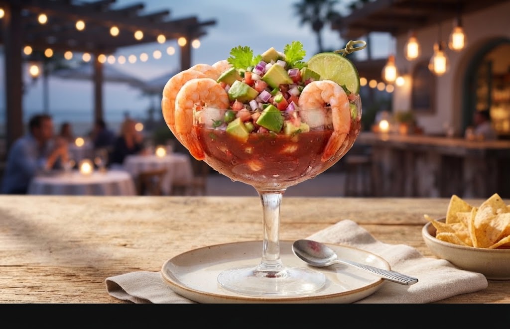 Mexican shrimp cocktail is generally served chilled