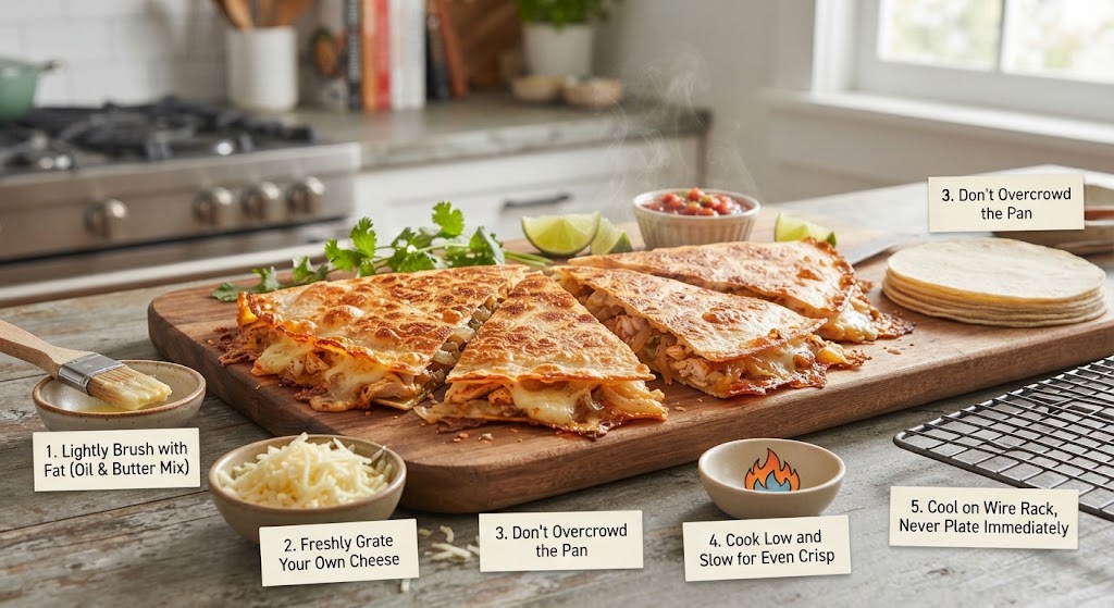 Expert Tips for the Crispiest Quesadilla