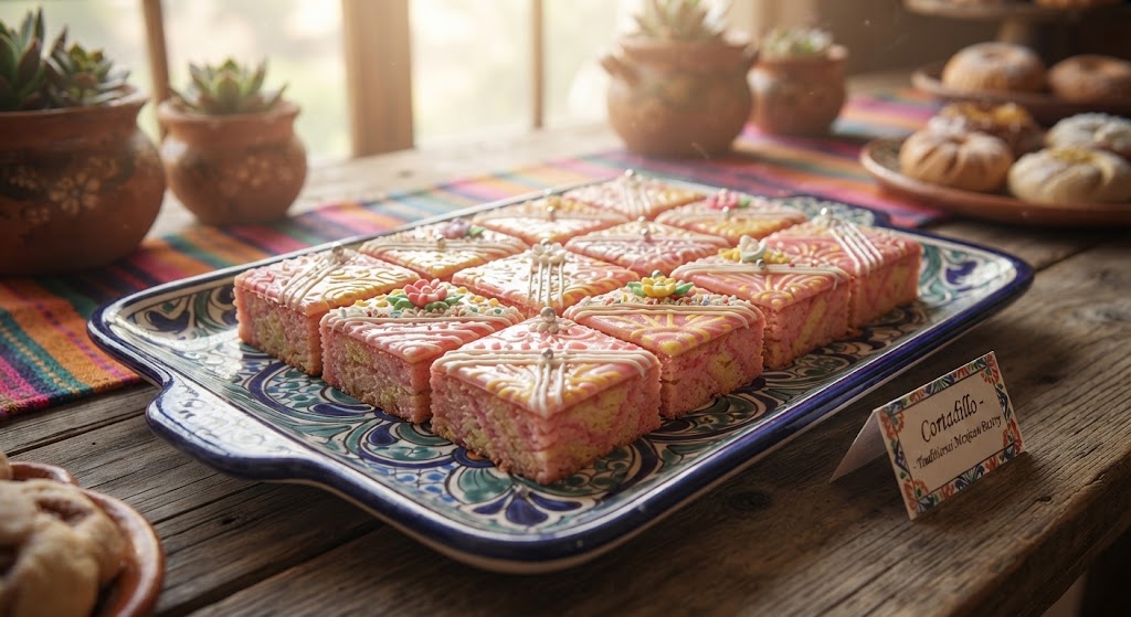 Cortadillo is a traditional Mexican-style snack cake that is usually baked