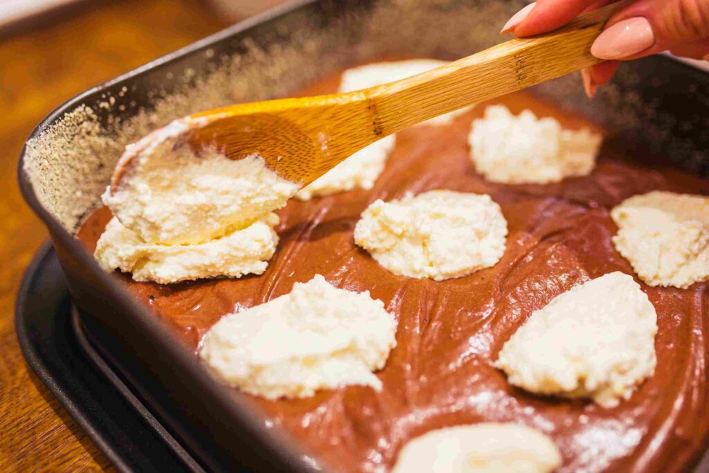 Start by preparing a rectangular baking pan.