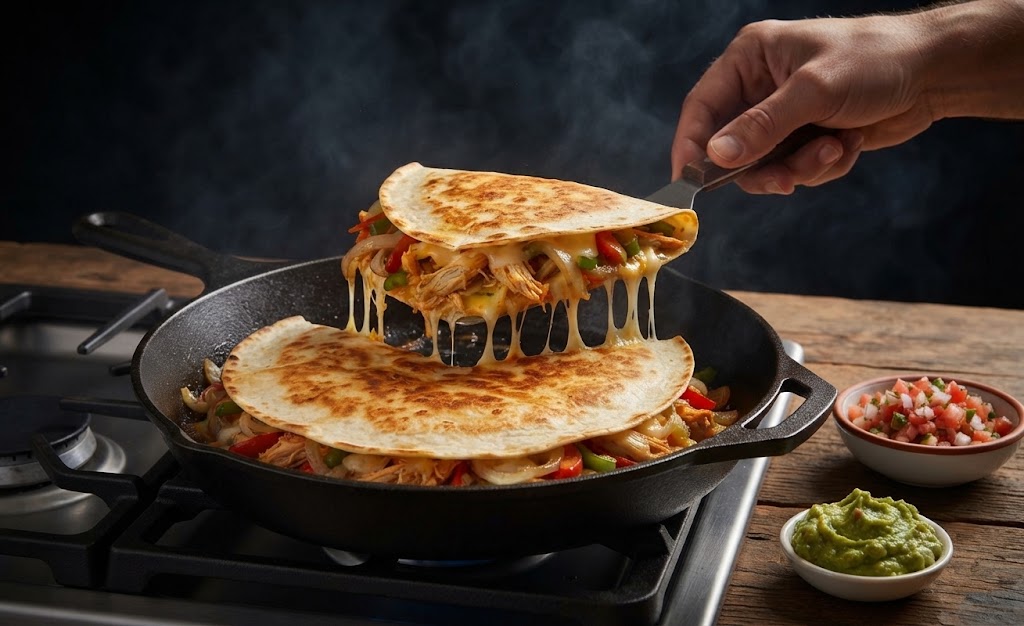 Heat a clean skillet over medium heat and add a small amount of butter or oil.