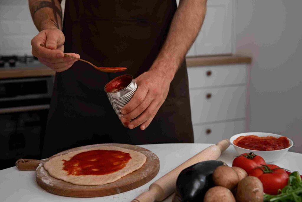 A creamy sauce adds another layer of flavor to the quesadilla.